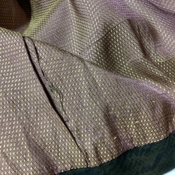 Vintage 90s Brown Snake Embossed Long Leather Coat 8 - Picture 8 of 11